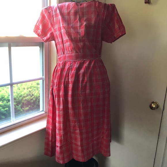 Influence Plus size 16 red plaid midi summer dress - Picture 6 of 7